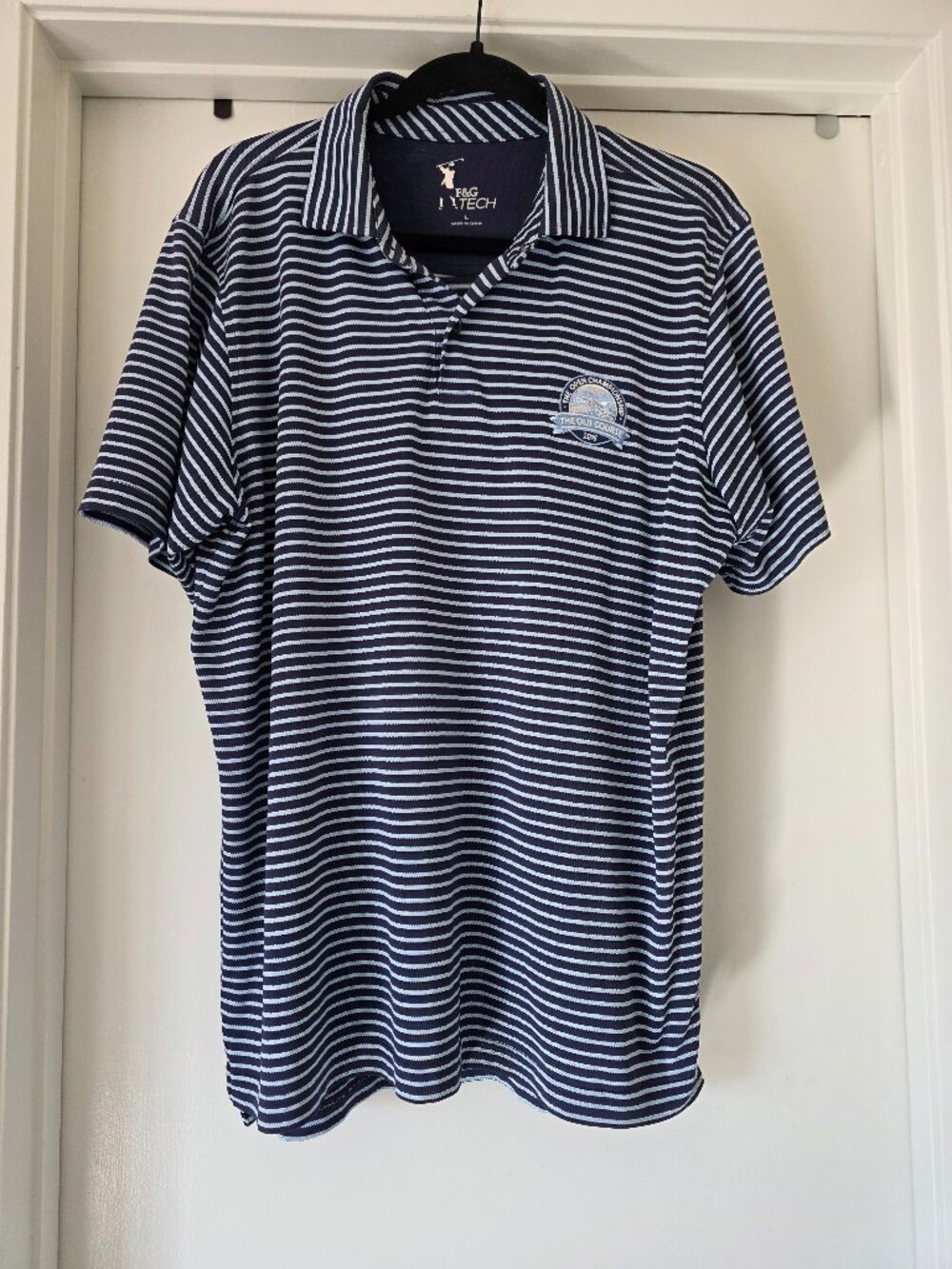 F&G Tech Golf Polo Shirt Men XL The Open Championship 2015 Old Course St Andrews